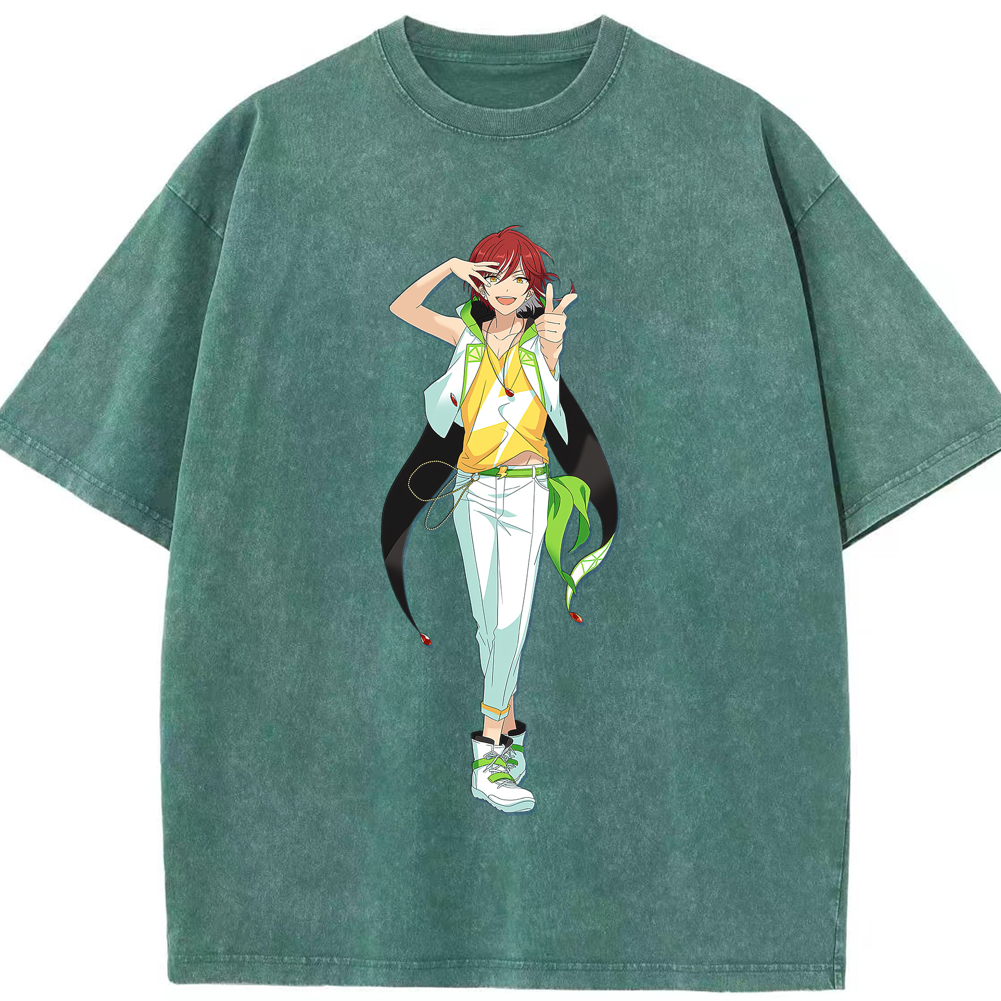 （画像用） あんさんぶるスターズ! Ensemble Stars 綿100% ヴィンテージ風 半袖Tシャツ（フロントプリント）
